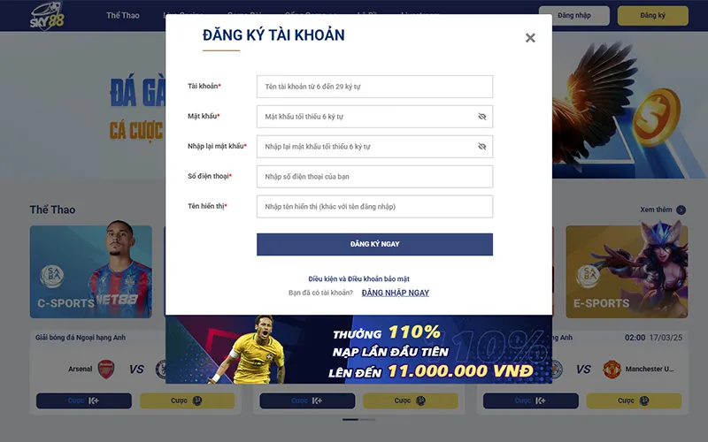 review sky88 2 Hướng dẫn từng bước tham gia Sky88