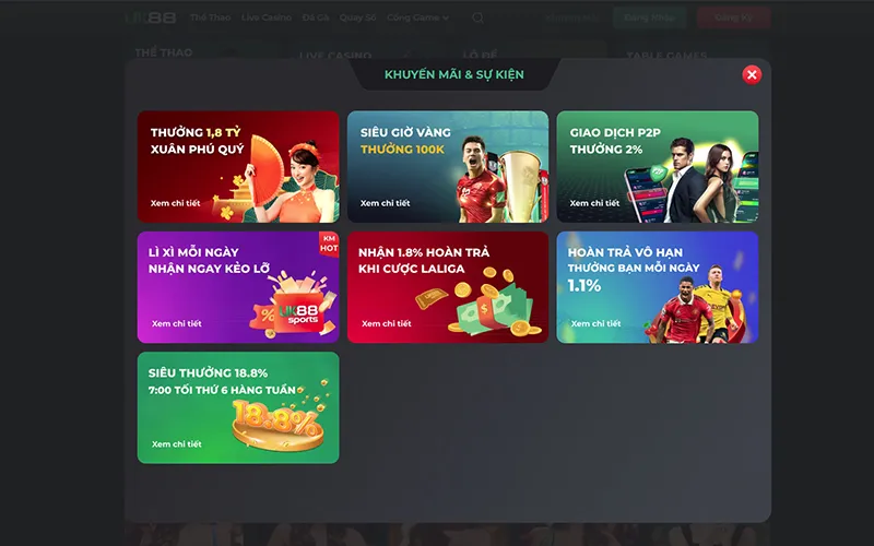 review uk88 1 UK88 nổi bật với các khuyến mãi hấp dẫn cho người chơi cá cược