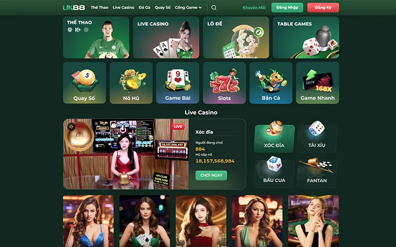 Kho game đa dạng của UK88